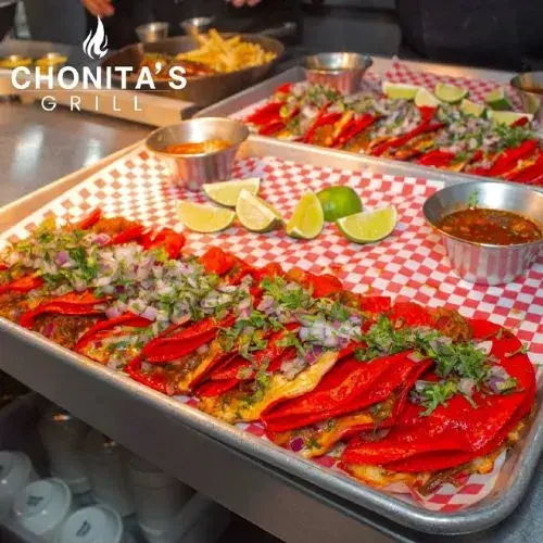 Tacos servidos en bandeja